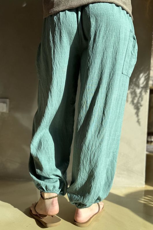 Basso Shirring Balloon Pant Deep Sage